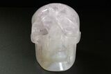 Realistic Polished Agate Skull with Amethyst Crystal Pocket #378659-1